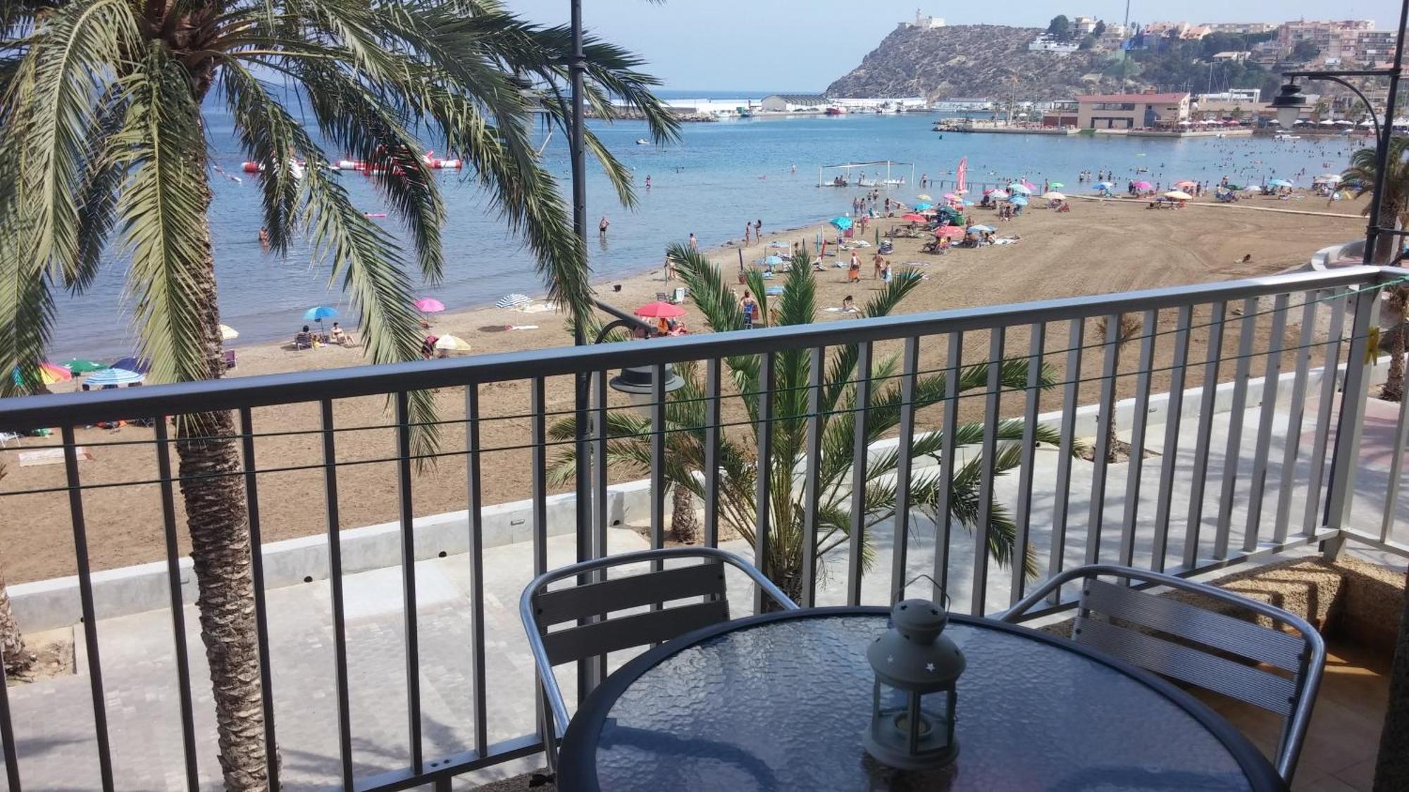El Puerto de Mazarrón Bahia Mazarron Apartamento En Primera Linea Playa מראה חיצוני תמונה